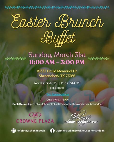 EASTER BRUNCH BUFFET at JOHNNYS ITALIAN STEAKHOUSE SHENANDOAH, Johnny’s ...