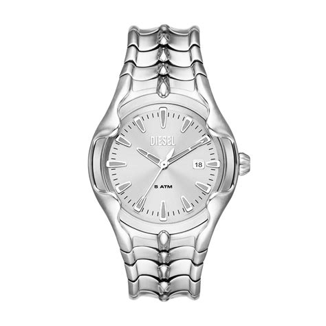 Buy Diesel Stainless Steel Analog Silver Dial Men Watch-Dz2185, Silver ...