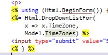 Image result for Html.DropDownListFor Use Tuple Model