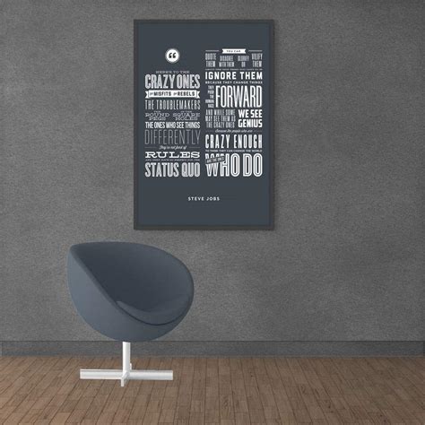 Inephos Framed, Laminated, Wood Steve Jobs Heres to The Crazy Ones ...