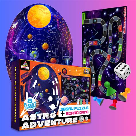 Playhills Combo Astro Adventure 2-in-1 Jigsaw Puzzle + Multiplayer Boa ...