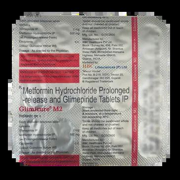 GLIMICURE M 2MG TABLET 15'S: Price, Uses, Side Effect, Composition ...