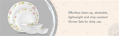 Cello Opalware Dazzle Series Lush Fiesta Dinner Set, 49Pcs | Opal Glass ...