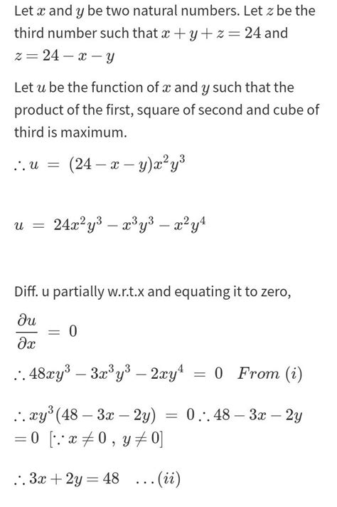 Divide 24 into three parts such that continued product of first,square ...