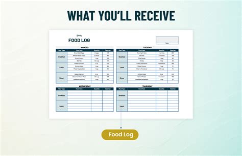 Image result for Food Log Example