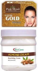 PINKROOT Gold Bleach 50gm and Biocare Almond Cream 500ml Price in India ...