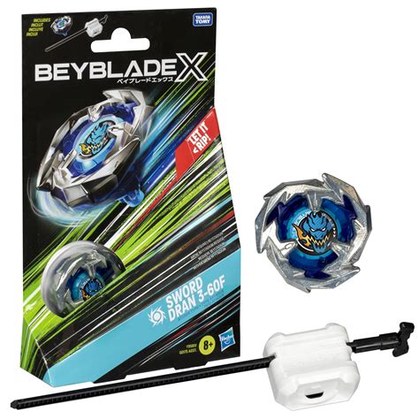 Beyblade X Sword Dran 3-60F Starter Pack Set with Attack Type Battling Top & Launcher, Ages 8 ...