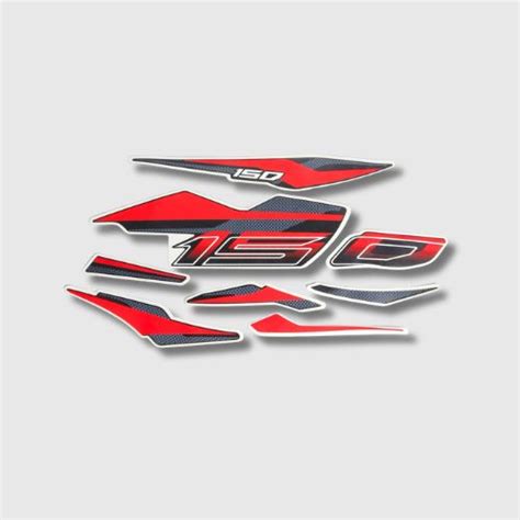 Stckr Set Pulsar 150 Twin Disk [2024] Blk/Red | For Bajaj | Buy NV ...