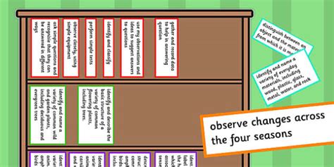 2014 National Curriculum Year Science Assessment Bookshelf Editable Target