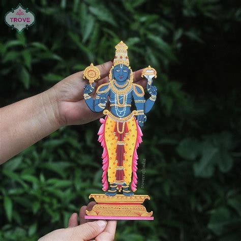 10" Vishnu MDF Decor Cut-out – Trove Craft India