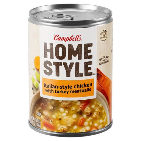 Campbell's Homestyle Italian-Style Chicken Soup With Turkey Meatballs ...