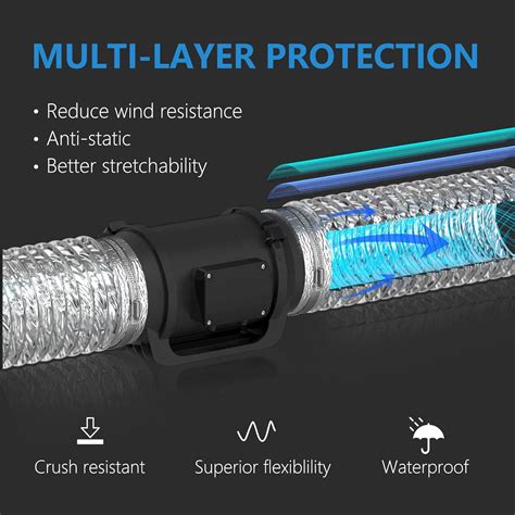 Buy 4 Inch Dryer Vent Hose, Hon&Guan 4 Inch Duct 16Ft Dryer Vent Hose ...