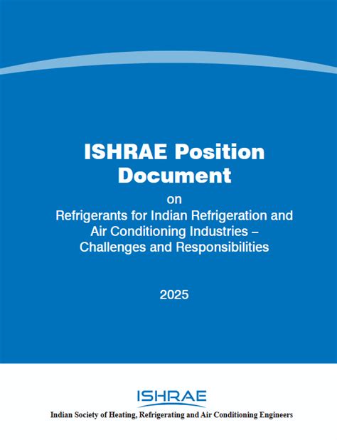 ISHRAE Position Document on Refrigerants