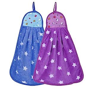 Kuber Industries Soft Cotton Star Print Super Absorbent Hanging Napkin ...