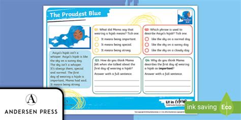 The Proudest Blue: Reading Comprehension Mat - Twinkl