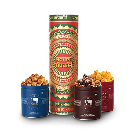 4700BC Pataka Popcorn, 325g (3 Tins: Himalayan Salt Caramel, Nutty ...