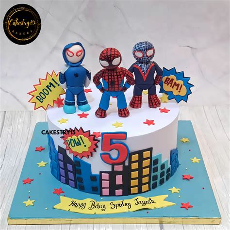 Spidey 5th Birthday Cake | Custom Superhero Chocolate Cake – CAKESTRY15
