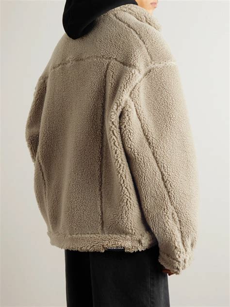 Balenciaga - Oversized Fleece Jacket - Brown Balenciaga