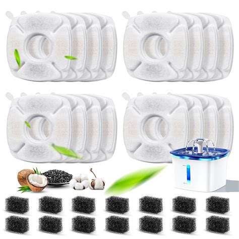 32 Pcs Set, 16 Replacement Filters & 16 Pre-Filter Sponges for Veken ...