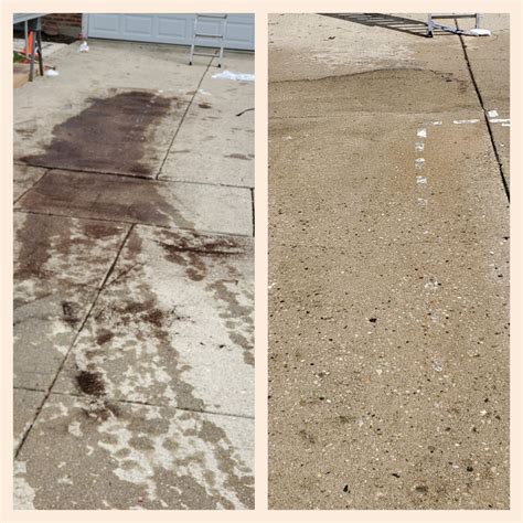 Oil Stain Removal | Oil Stain on Cement Removal Example