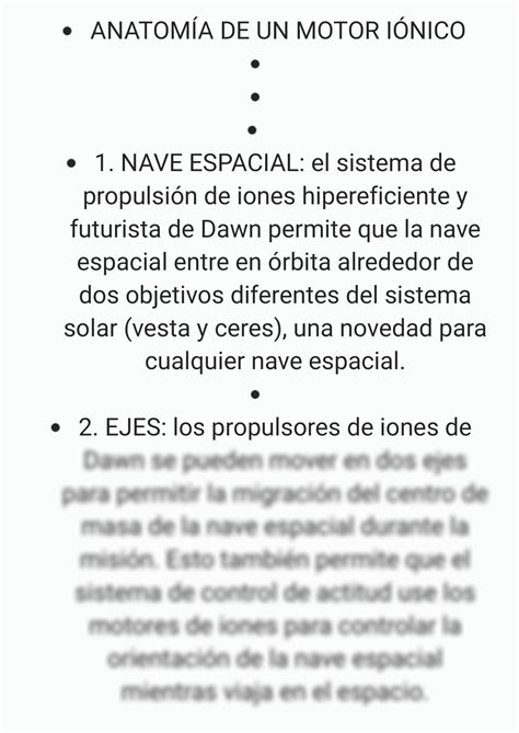 SOLUTION: Nasa anatomy of ion engine in spanish language - Studypool
