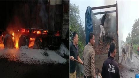 Assam: Seized truck loaded with Burmese betelnuts catches fire in ...