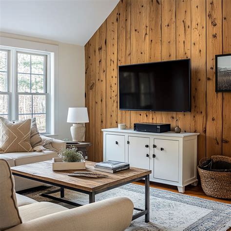 40 Wood Accent Wall Ideas for a Stylish Living Room TV Setup