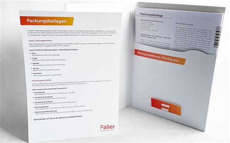 Sampling Folder Leaflet – Faller Packaging