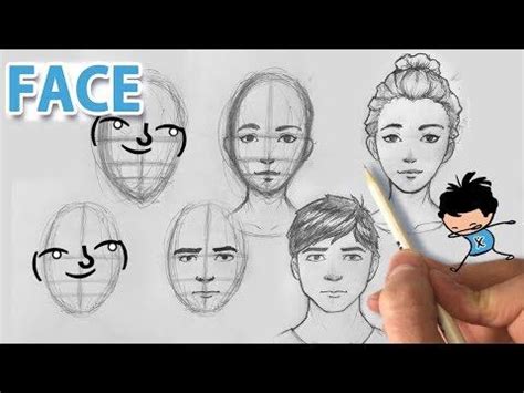 Image result for How to Draw Faces Front View