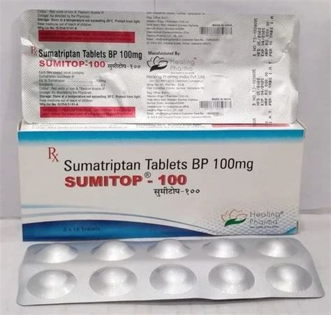 Image result for Sumatriptan 100Mg Tablets