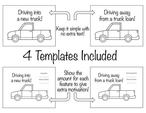 Buy Truck Loan Payoff and Car Savings Goal Tracker Colorable Printable ...