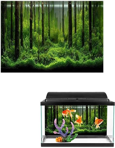 Hakeeta Forest Tank Aquarium Poster, PVC Adhesive India | Ubuy