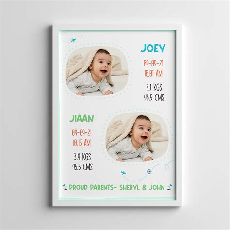 Doodle's Birth Statistics Frame | Lil Travellers – mumma.com