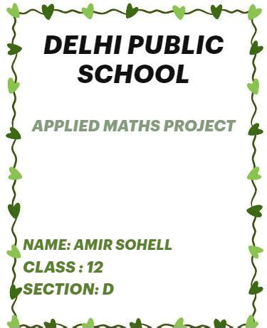 Image result for Class 12 Maths Project