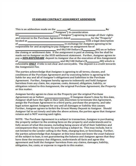 Image result for Assignment of Contract Example