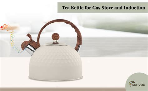 Supvox® 2.5L Tea Kettle for Gas Stove and Induction Boiling Water Tea ...