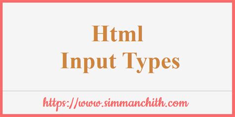 Image result for HTML Input Elements