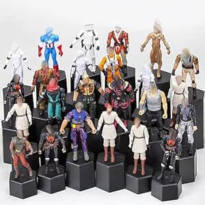 FIGURESLAB 24PCS Action Figure Risers Display Stands Holder Base with ...