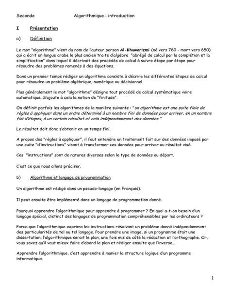 Image result for Introduction A L'Algorithmique
