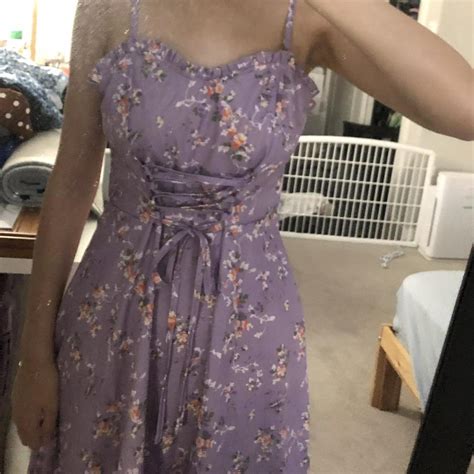 Romwe Women's Purple Dress | Depop