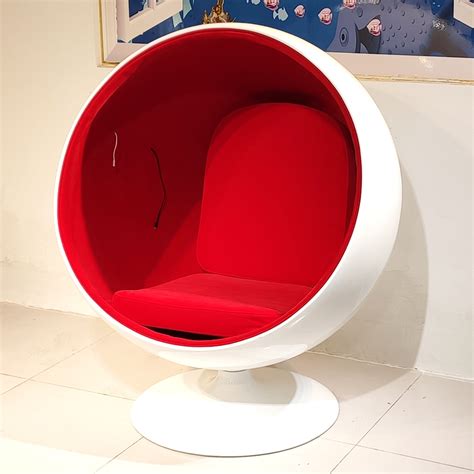 北欧设计师 玻璃钢 Ball Chair 太空椅 蛋壳椅 网红泡泡椅 沙发躺椅 蛋椅 阳台户外休闲椅