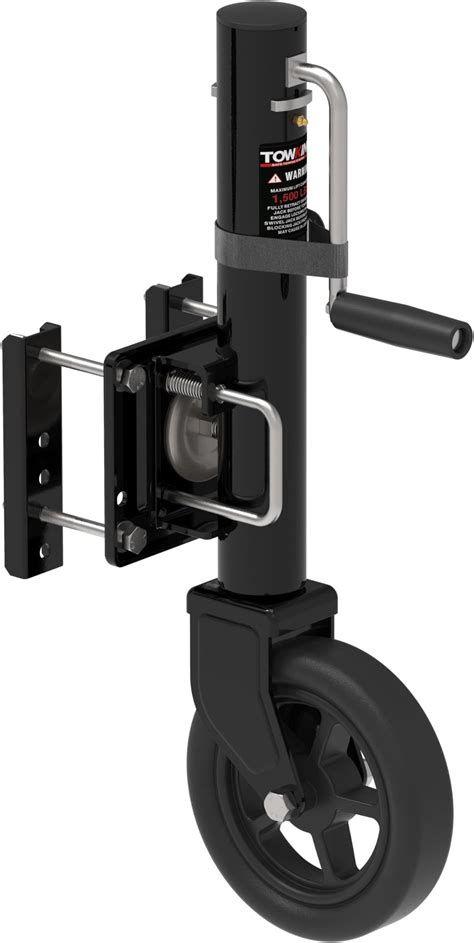 TOWKING 8in Spoke Wheel Trailer Jack, 10in Vertical Movement, 1500 lbs, for RV, Boat, Trailer ...