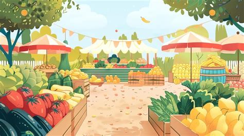 Vegetable Market Cartoon 的图像结果