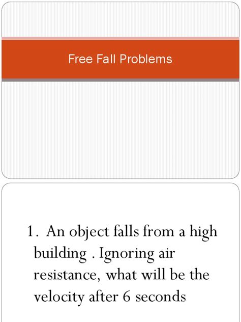 Image result for Sample Problem for Free Fall Throw Down