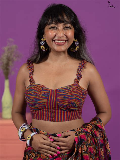 Organza Fancy Multicolor Sleeveless Blouse|Paloma Punch|Suta