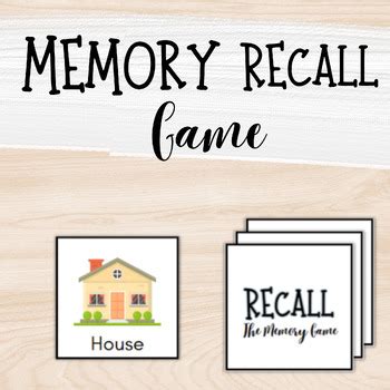 Image result for Memory Recall Games