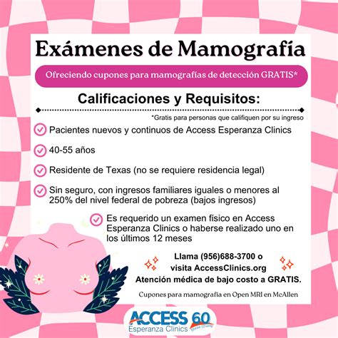 Free Mammograms - Access Esperanza Clinics