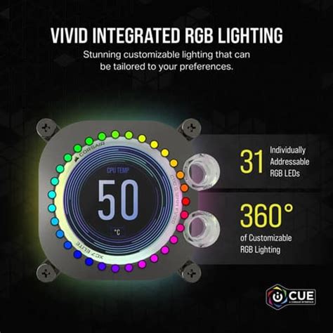 Buy CORSAIR iCUE XC7 RGB ELITE LCD Stealth Gray CPU Water Block ...