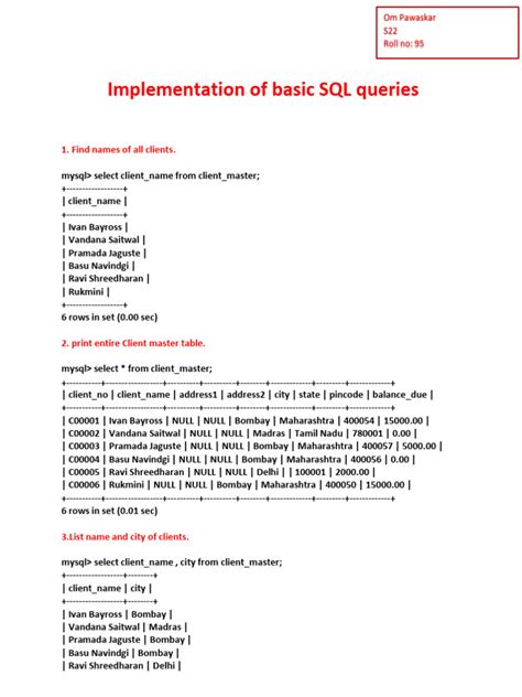 Image result for What Are the 5 Basic SQL Queries