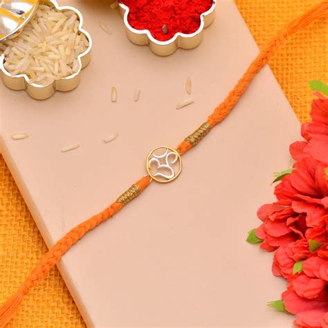 Traditional Om Symbol Silver Rakhi – KYAT